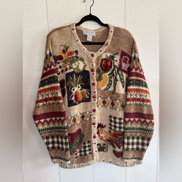 Annex Sweaters - Annex size 22-24w (3x) Stunning vintage Cozy Autumn Harvest Cardigan